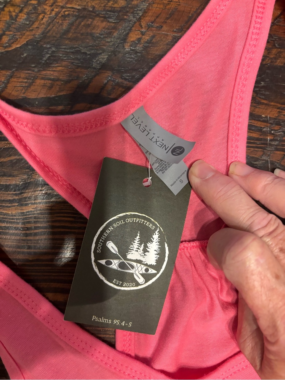 Women’s Pink Racerback Tank - Picture 3 of 6